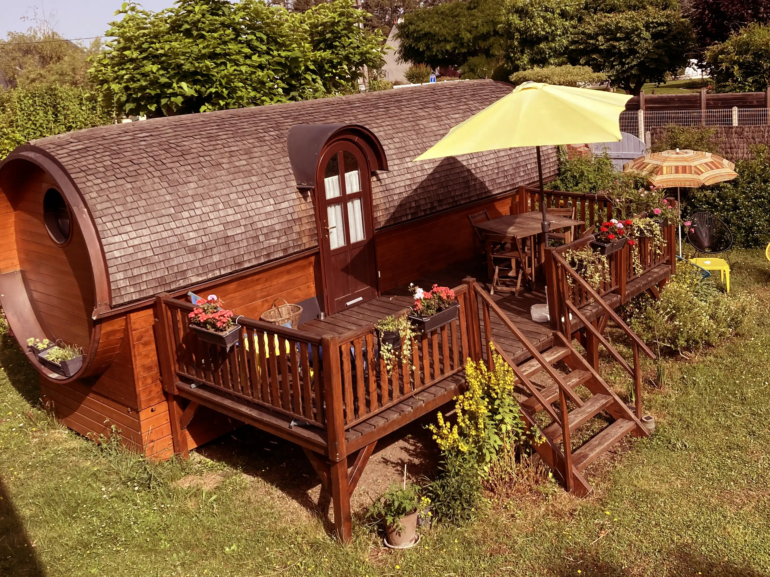 Le gîte insolite en forme de tonneau Chais Catherine à Amboise